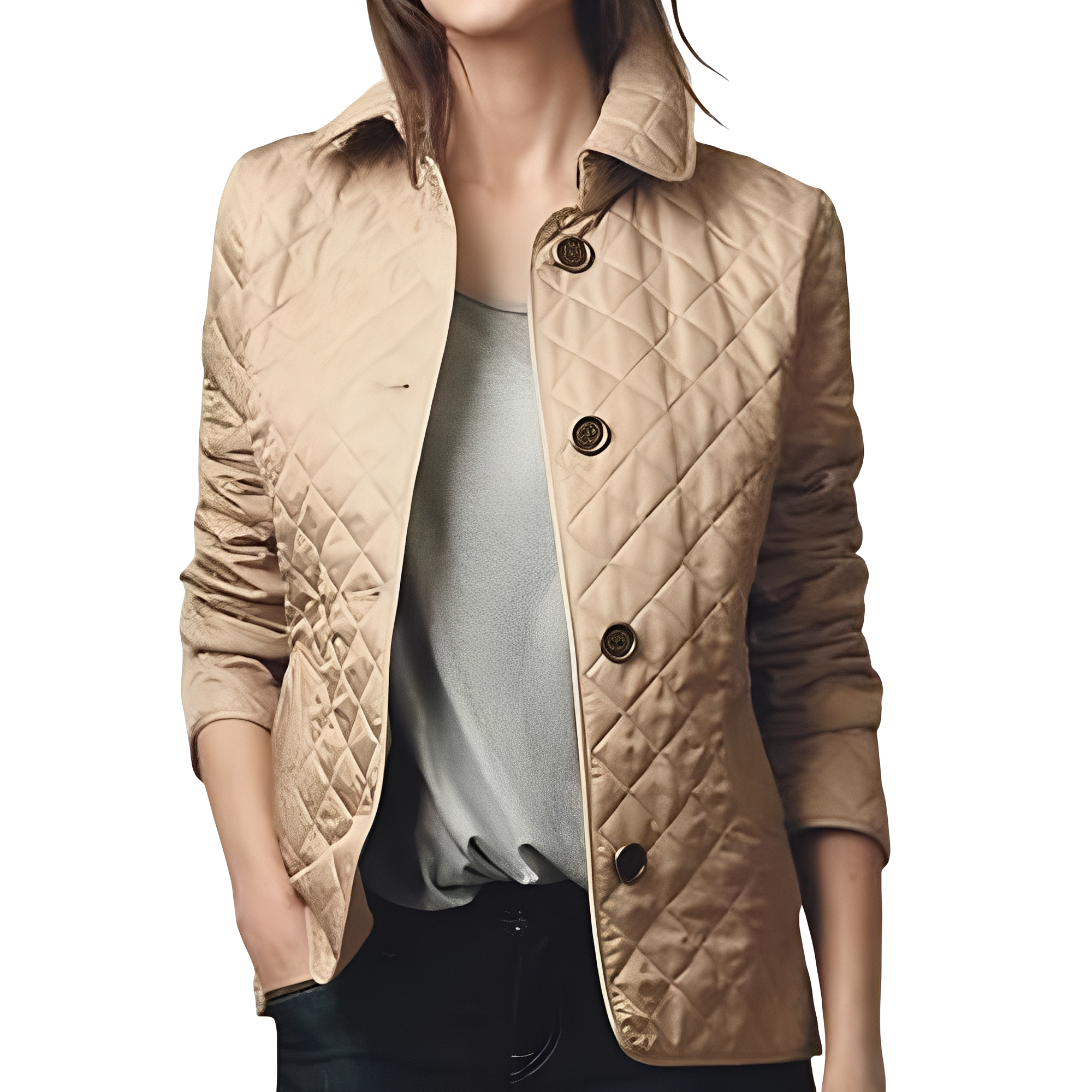 Krohn-e | Stylische Slim-Fit Jacke mit Knöpfen für Männer