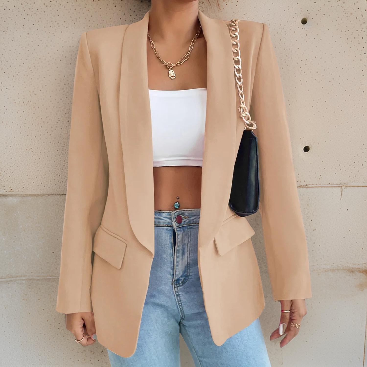 Krohn-e | Stylischer Damenblazer Aus Polyester-Baumwolle
