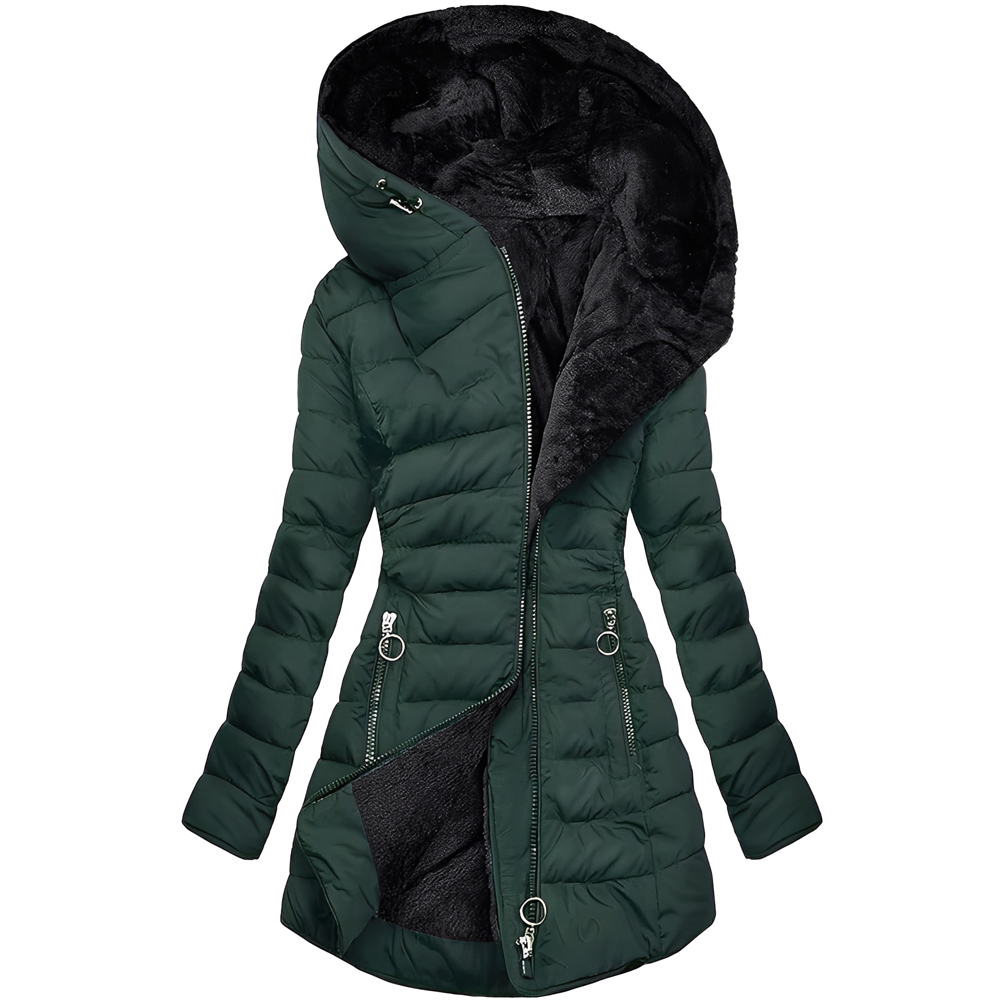 Krohn-e | Moderne Winterjacke mit Kapuze für Frauen