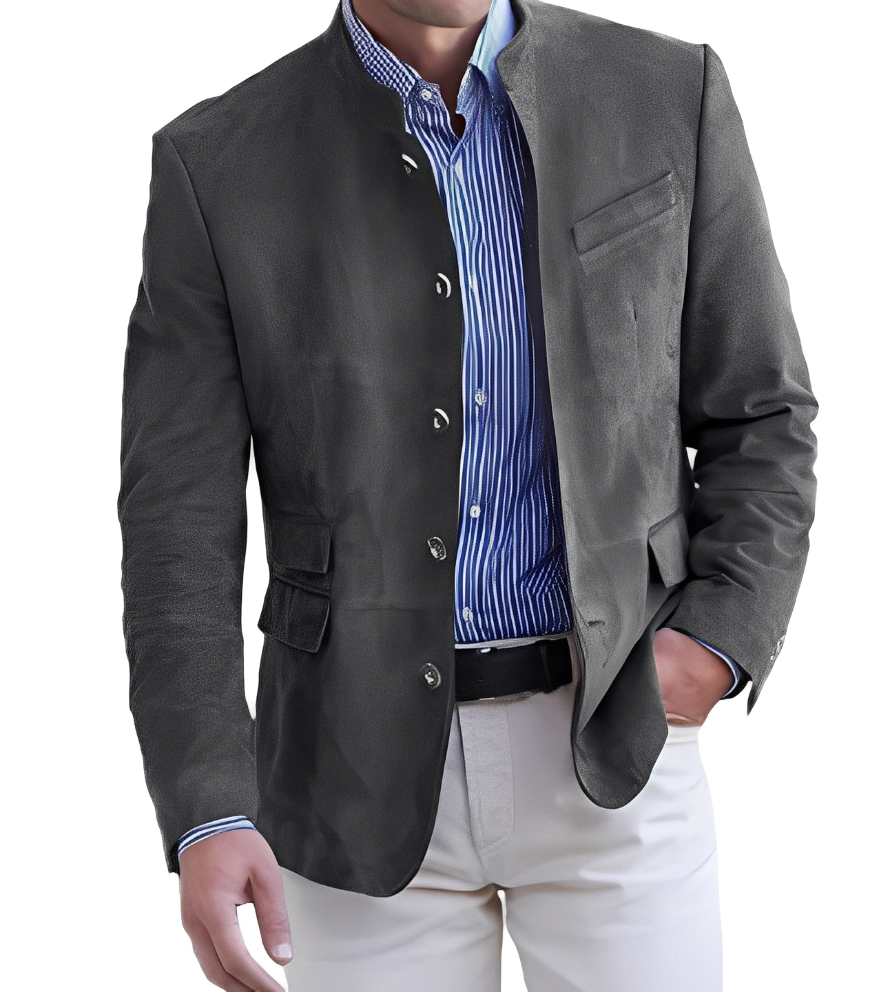 Krohn-e | Stylische Freizeit Blazerjacke für Männer