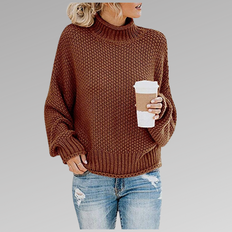 Krohn-e | Hochkragen Strick Langarm Pullover