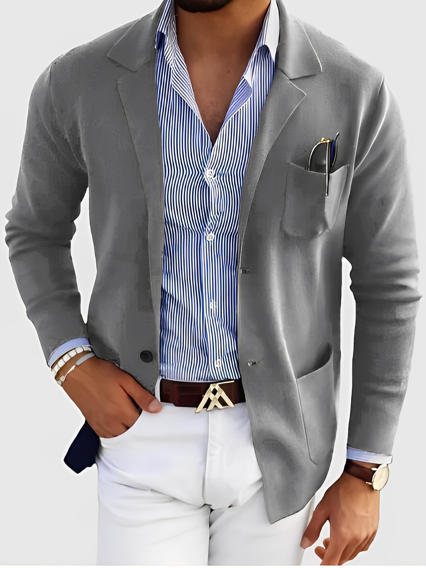 Krohn-e | Eleganter Blazer mit Taschen für Männer