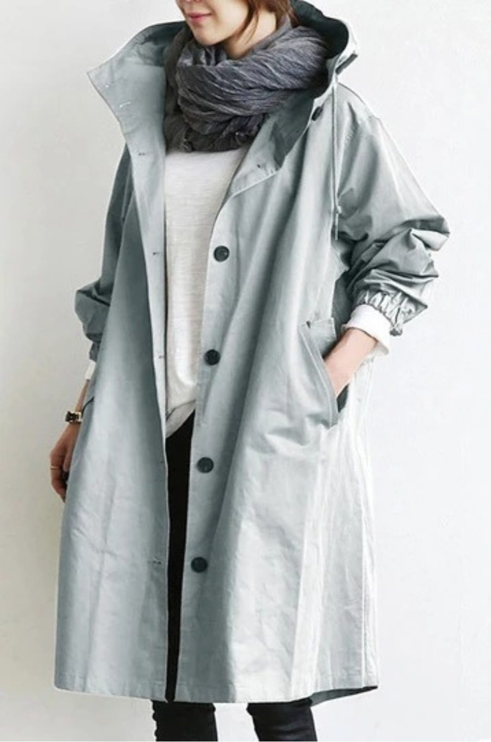 Krohn-e | Trenchcoat Damen Wind und Wasserdicht