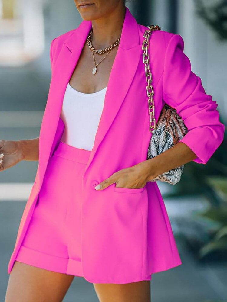 Elegantes Hosenblazer-Set in attraktiven Farben