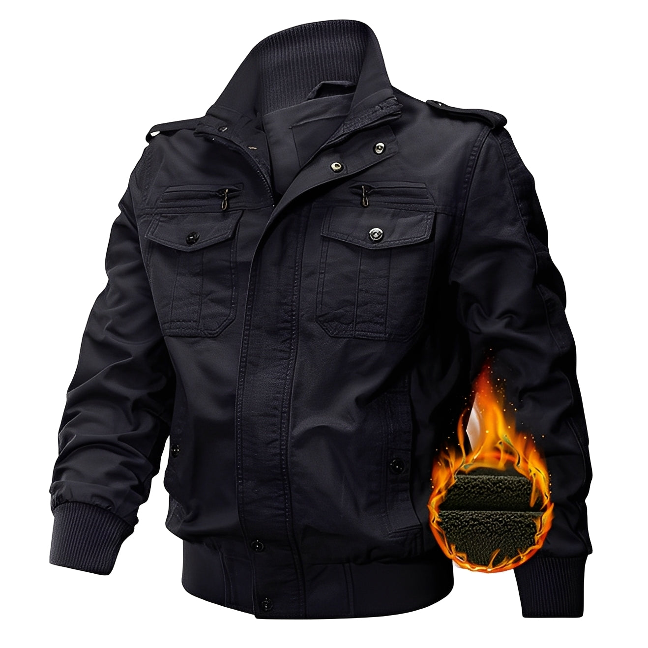 Krohn-e | Stylische Fleecejacke mit Taschen für Männer