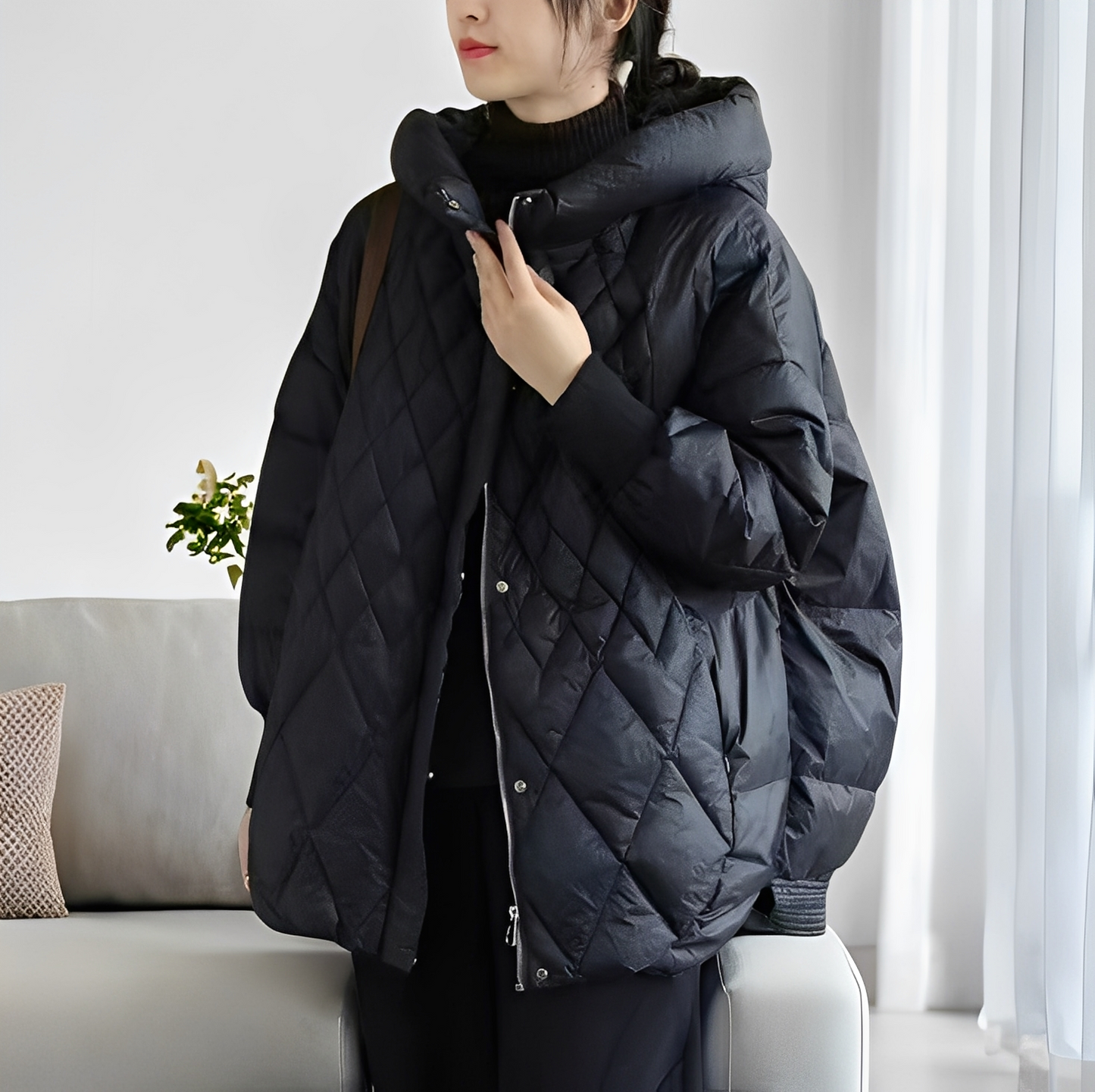 Krohn-e | Lässiger Winter-Daunenmantel mit Reißverschluss für Damen