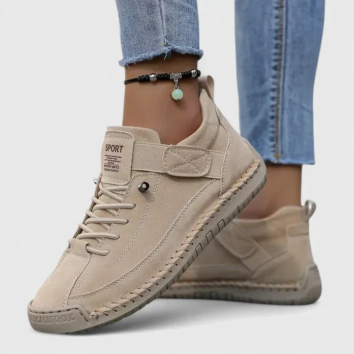 Petra | Damen-Sneaker in Lederoptik mit Klettverschluss