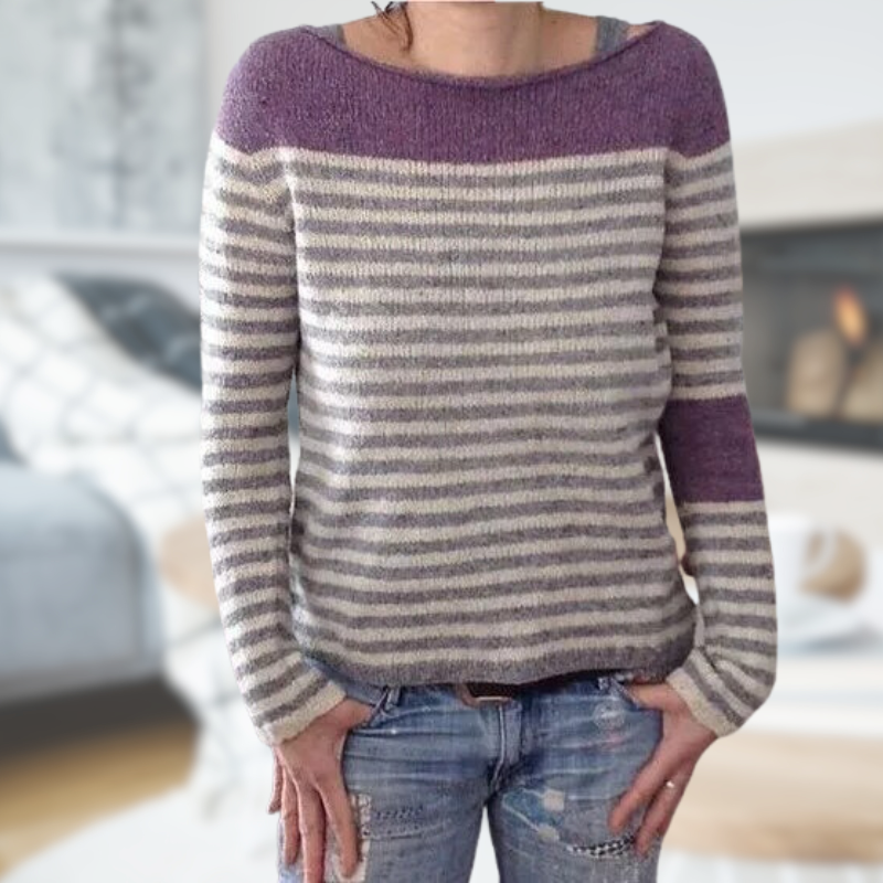 Damen-Pullover mit Rundhalsausschnitt