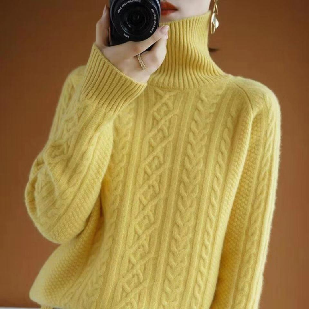 Krohn-e | Pullover aus Strick für Frauen mit warmem Rollkragen
