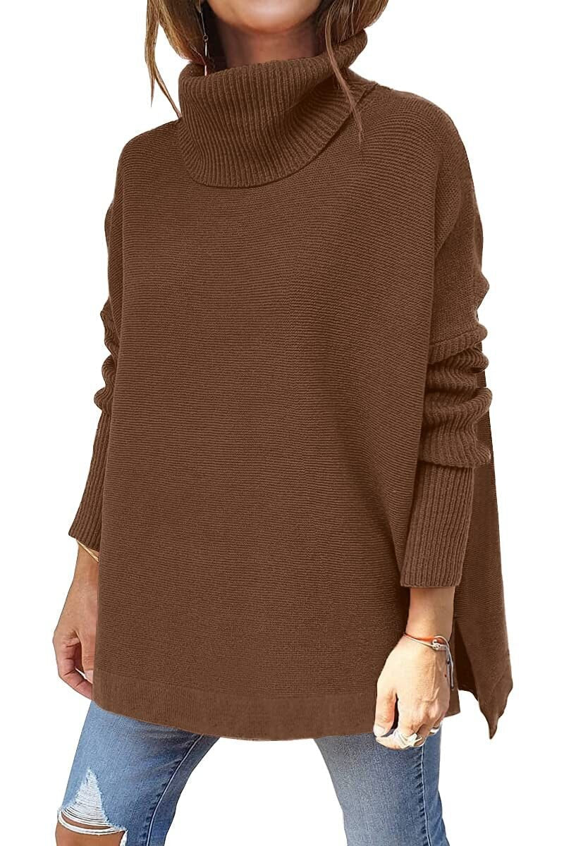 Krohn-e | Jumper - Frauen Herbst Bequemer Rollkragenpullover