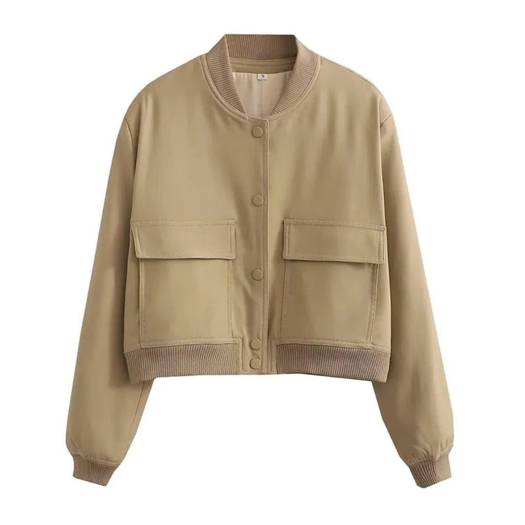 Krohn-e | Kurze Jacke mit Rundhalsausschnitt für Frauen
