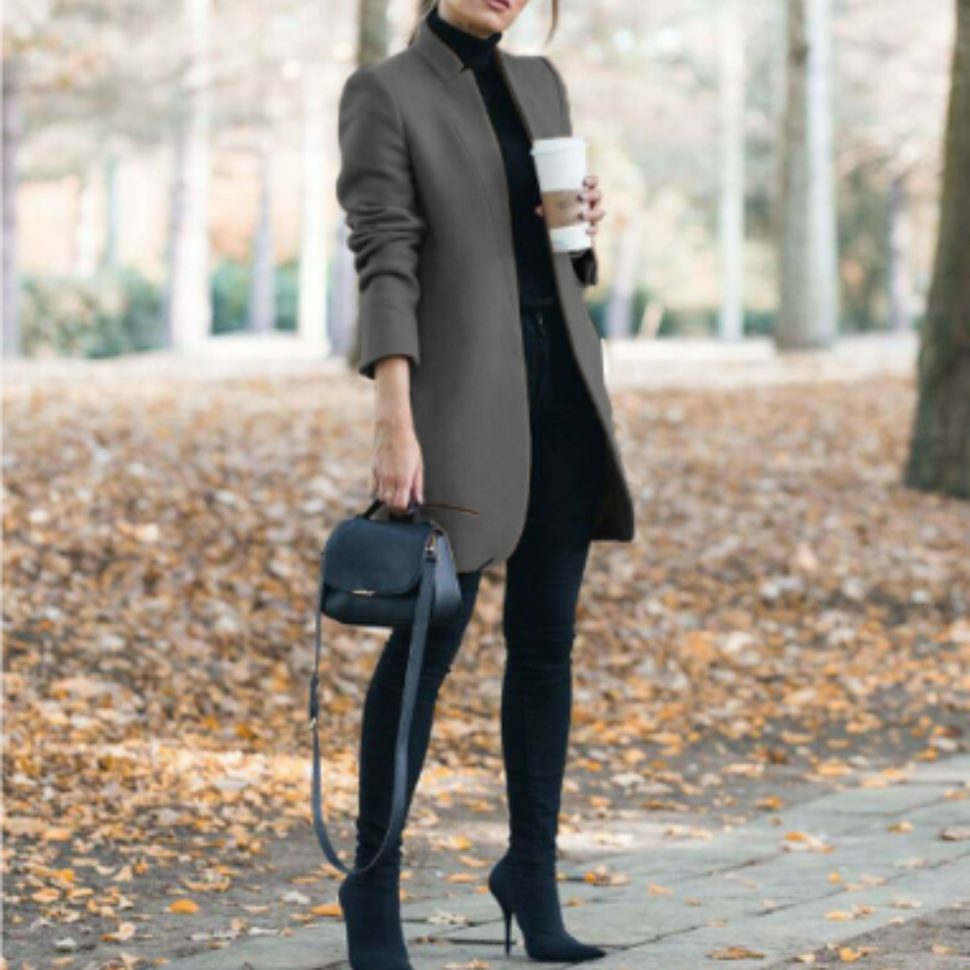 Krohn-e | Damen Stehkragen Mantel - Winter