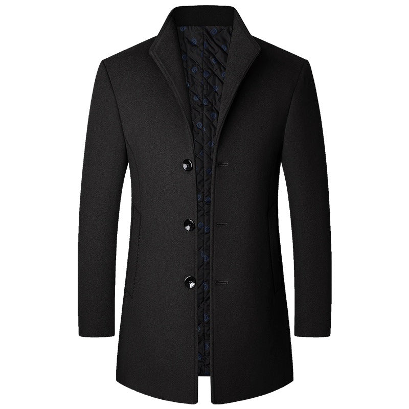 Krohn-e | Eleganter Langer Wollmantel für Herren