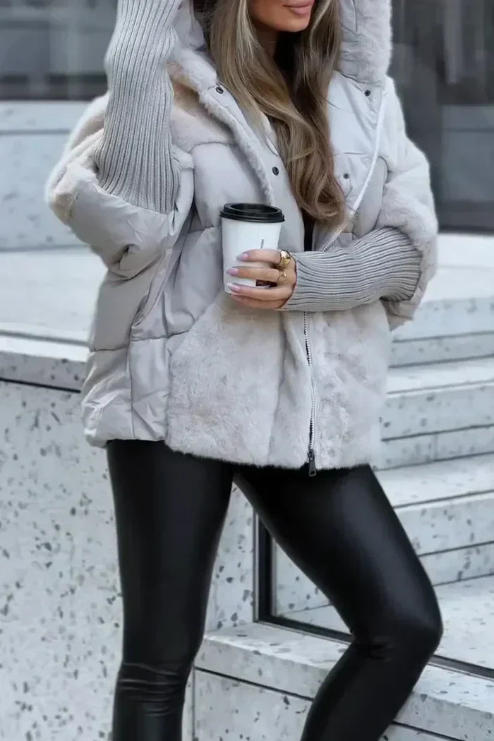 Krohn-e | Damen - Winter Fleecejacke – Eleganter Luxus mit Kuschelfaktor