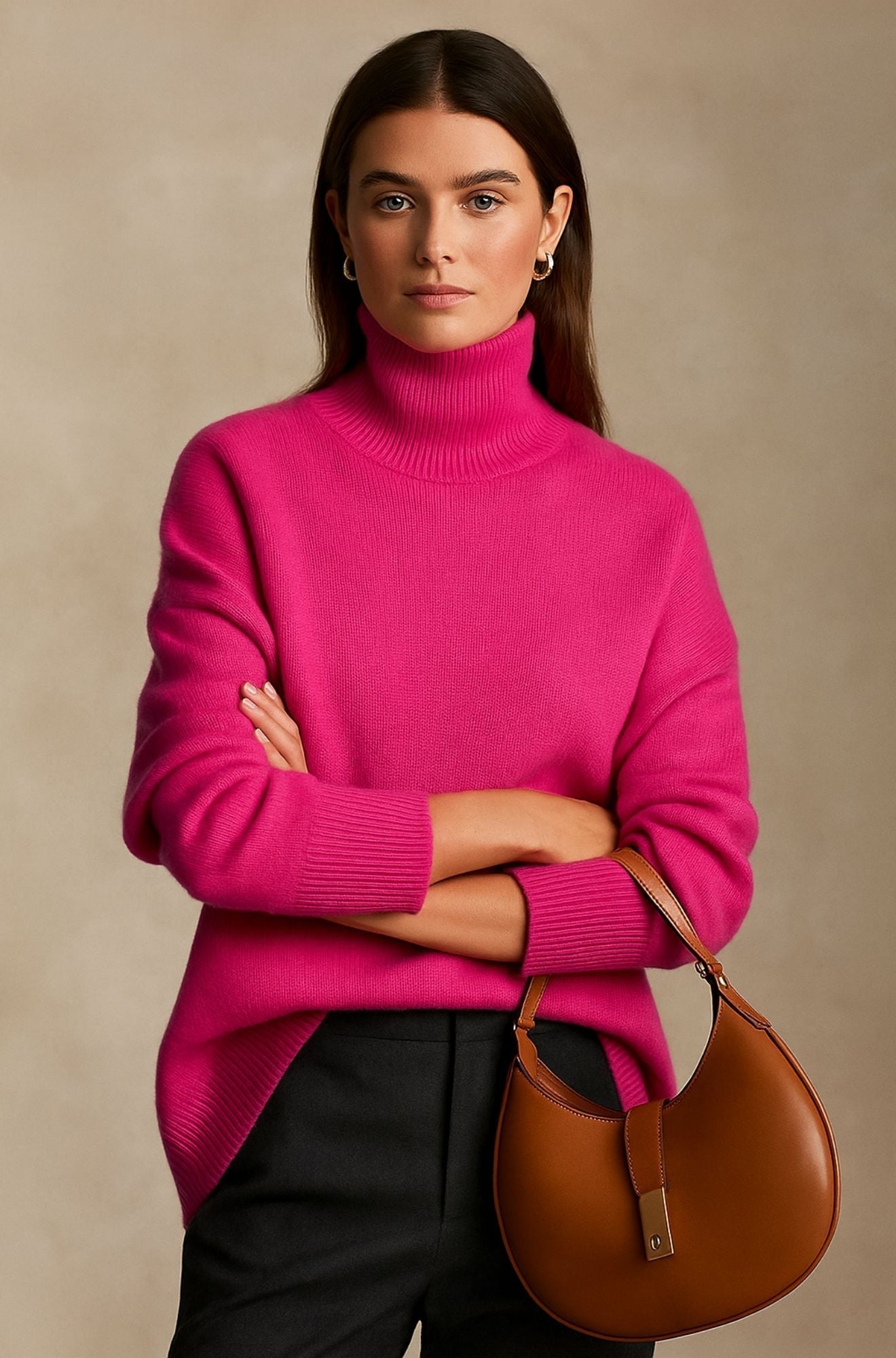 KROHN-E Damen Pullover Leicht Weicher Strick Klassisch