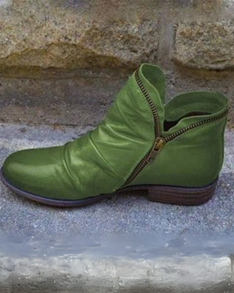 Krohn-e | Lederstiefel mit Reißverschluss