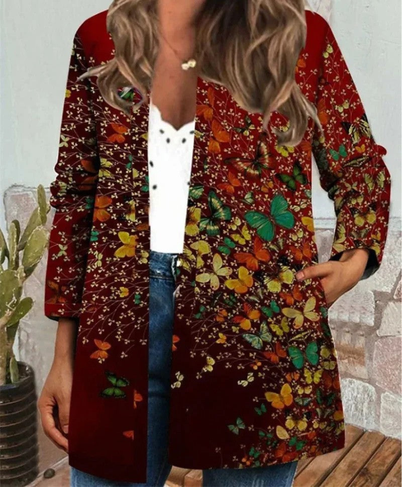 Krohn-e | Boho Jacke mit Farbenfrohem Muster