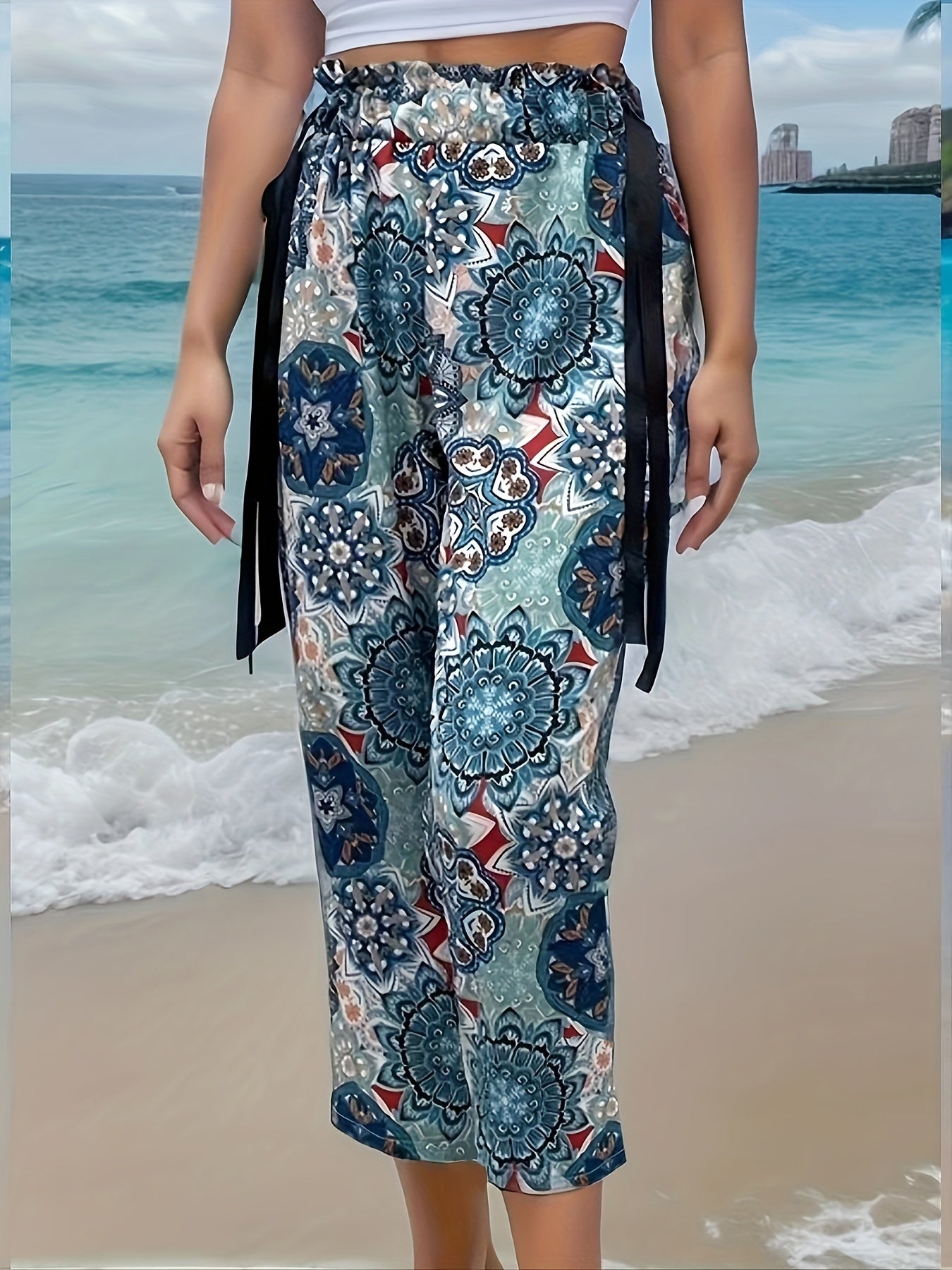 Bohemia Hose mit elastischer Taille - Blanche