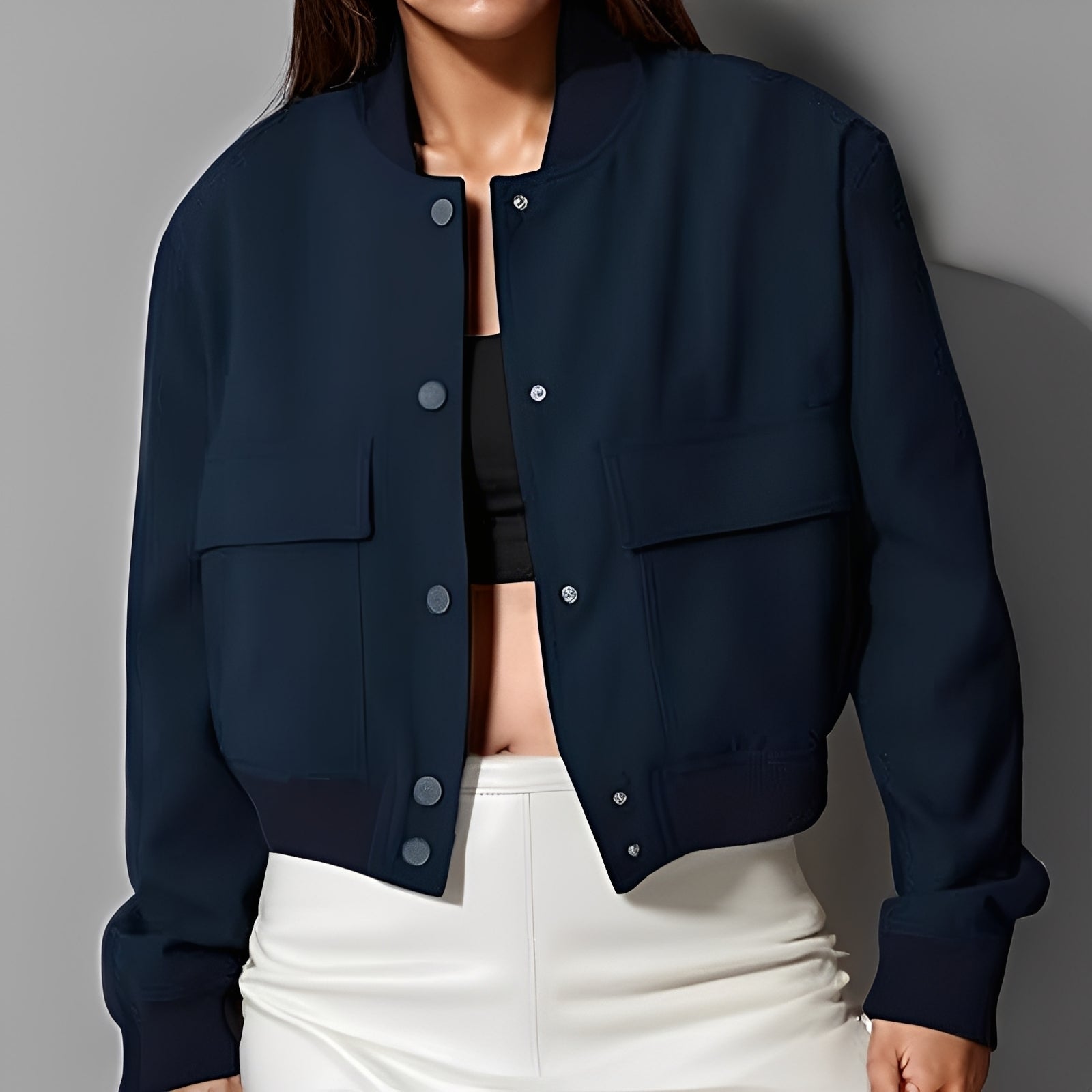 Krohn-e | Lässige, lockere Jacke mit großen Taschen für Frauen