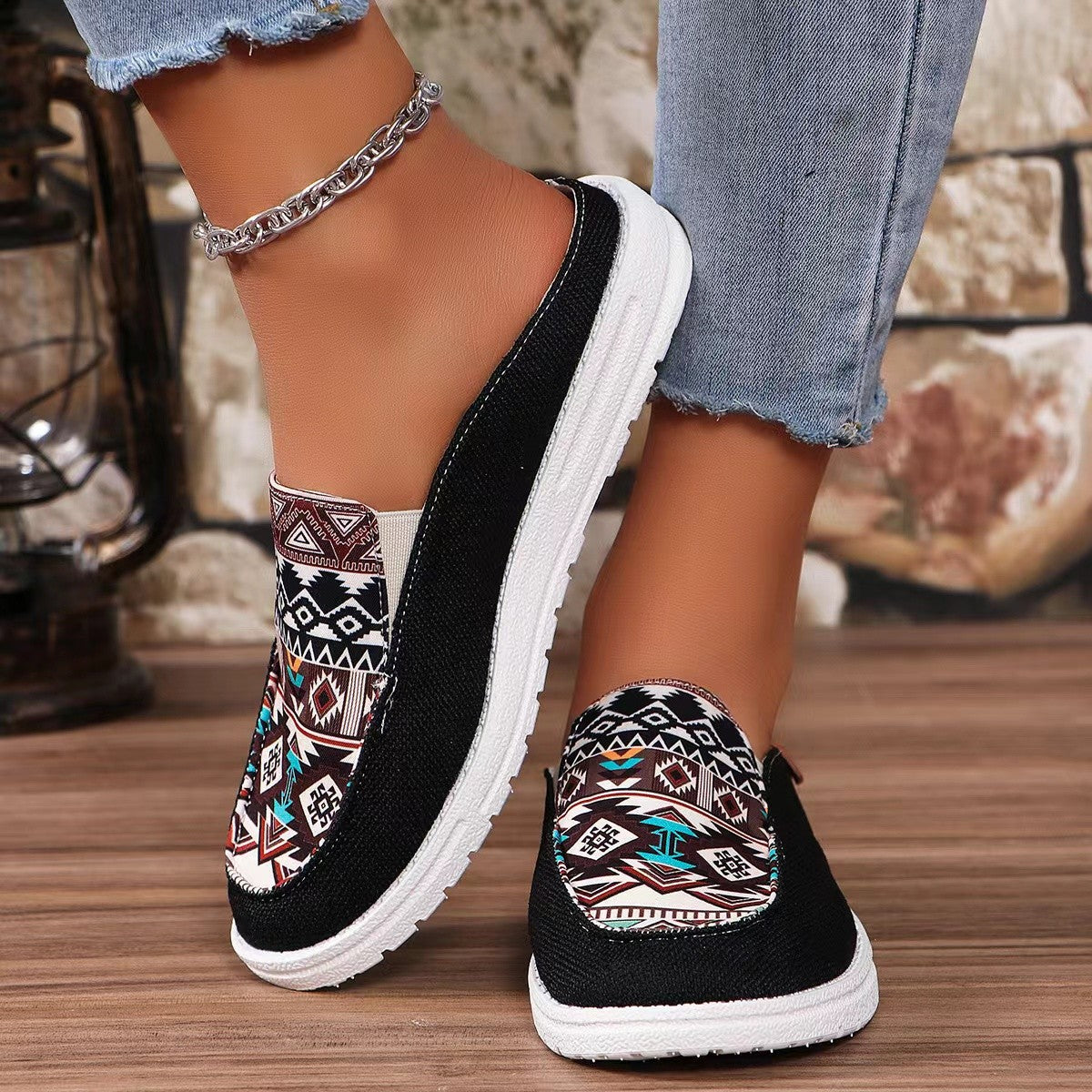 Sunnie Damen-Leinenschuhe flach