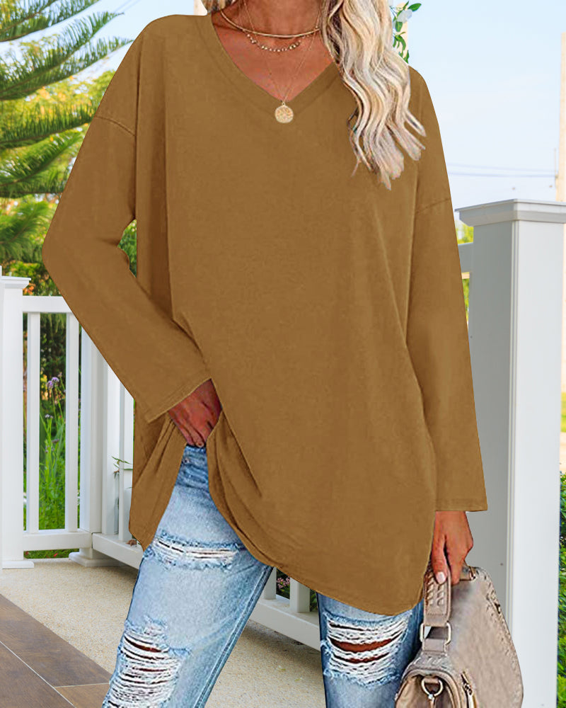Langarm-Shirt mit Lockerem Sitz