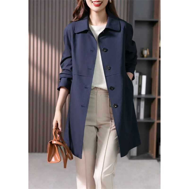 Krohn-e | Damen Wasserdichter Trenchcoat Lässig