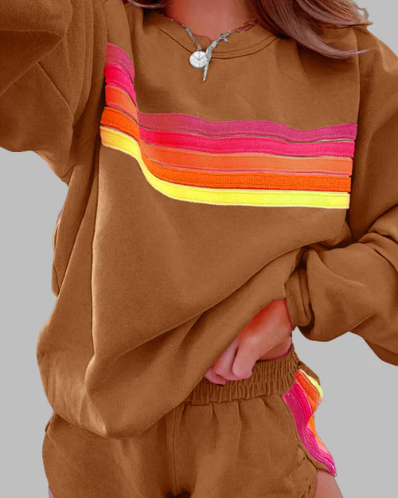 Krohn-e | Gestreiftes Pyjama-Set