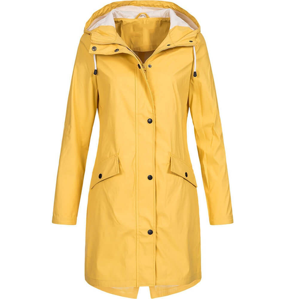 Krohn-e | Damen Wasserdichter Kapuzen-Regenmantel