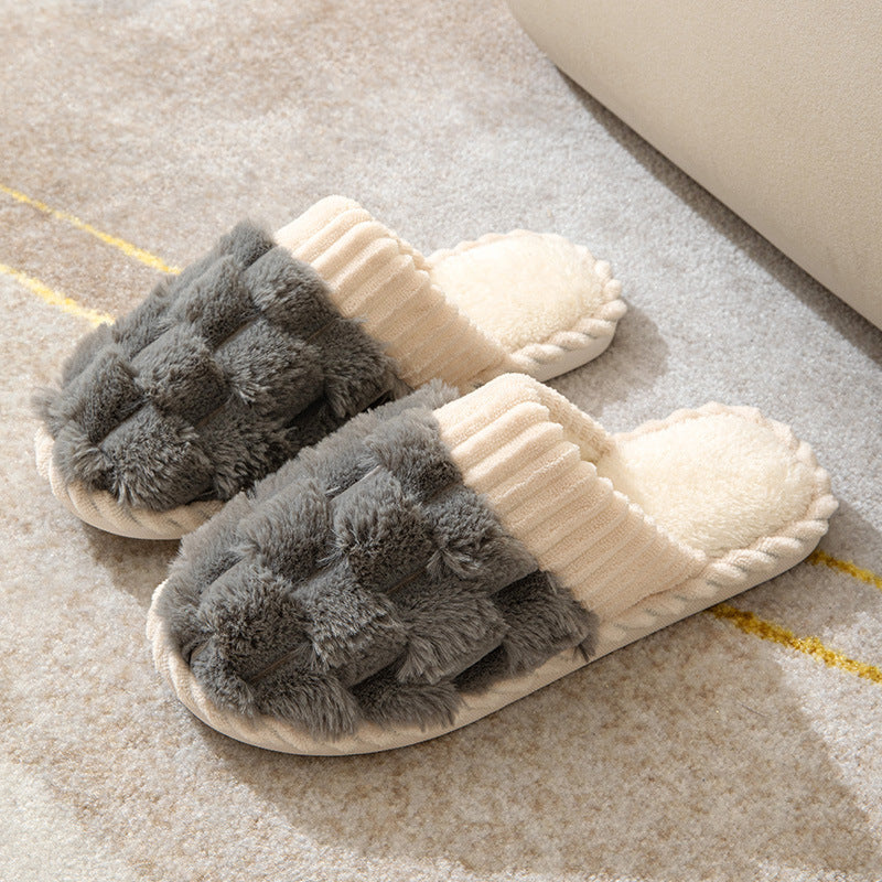 Krohn-e | Bequeme Damen Hausschuhe mit Pelzfutter