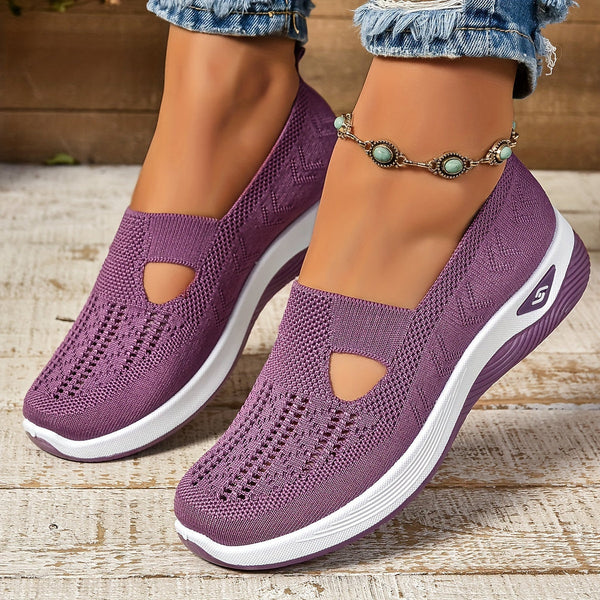 KROHN-E Damen Slip-On Schuhe Leicht Atmungsaktiv Komfort Alltag