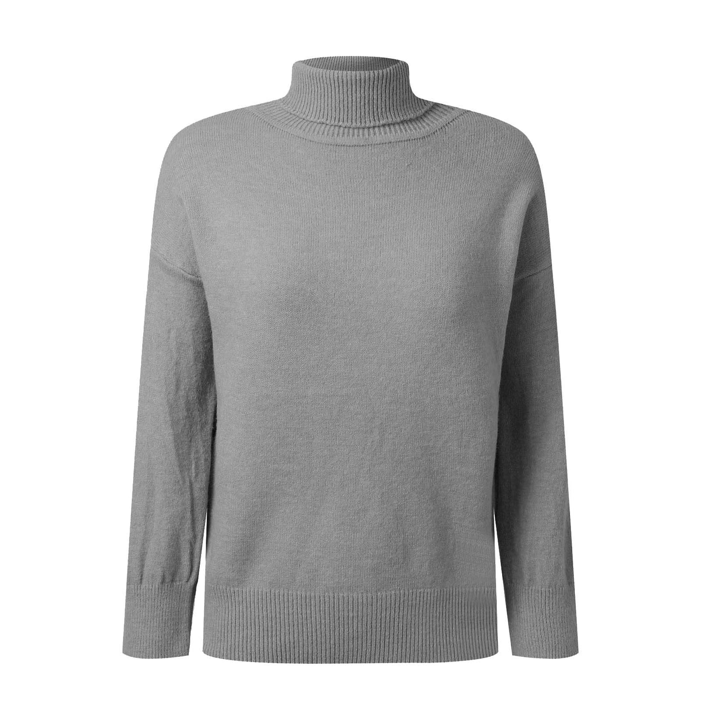 Elegantes Rollkragenpullover mit gerippten Ärmeln für Damen
