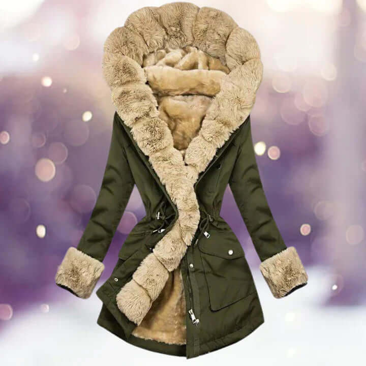 Krohn-e | Damen Freizeit Pelz Kapuzenjacke