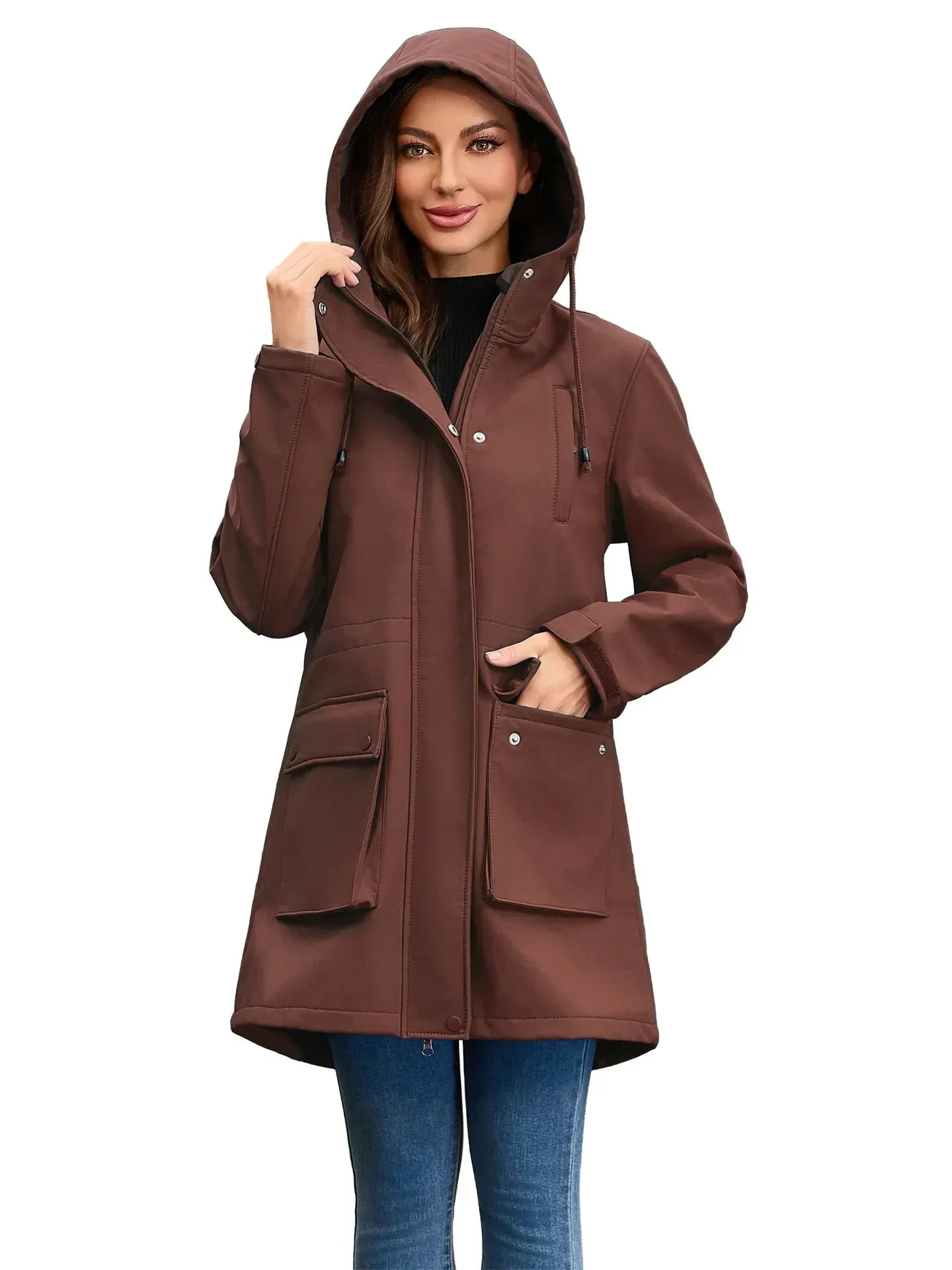 Krohn-e | Wasserdichte Softshell-Jacke mit Kapuze für Damen Elina