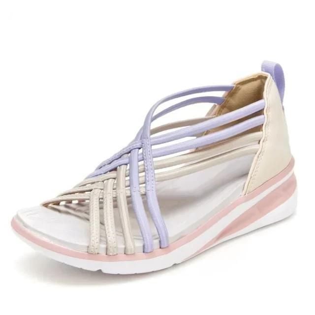 KROHN-E Damen Frühling-Sandalen Fußgewölbestütze Verstellbar