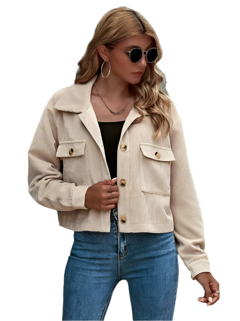 Krohn-e | Kurze Cordjacke für Damen
