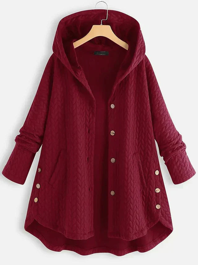 Krohn-e | Damen - Wintermantel – Eleganter Gefütterter Mantel mit Kapuze