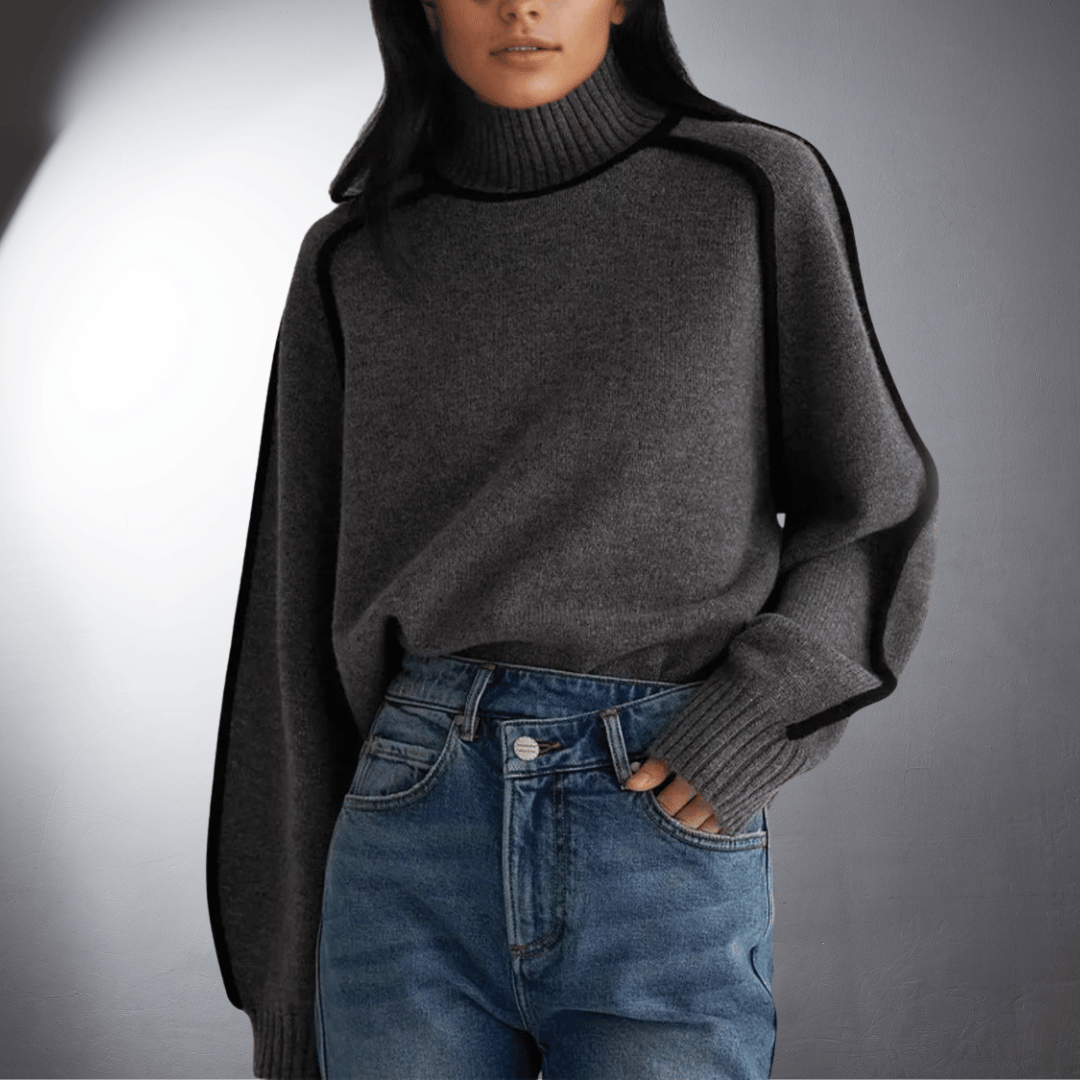 KROHN-E Damen Rollkragenpullover weich klassisch nachhaltig umweltfreundlich