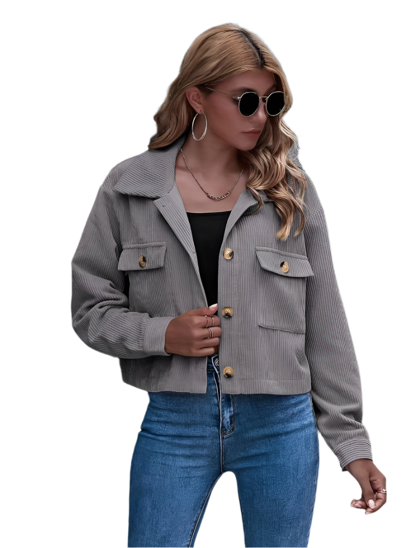 Krohn-e | Kurze Cordjacke für Damen