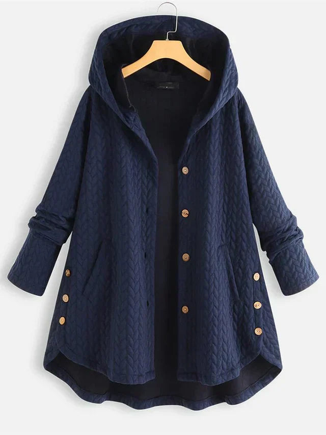 Krohn-e | Damen - Wintermantel – Eleganter Gefütterter Mantel mit Kapuze