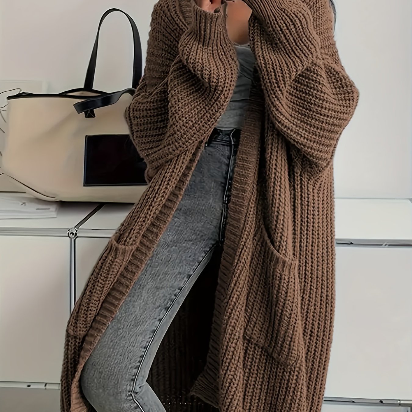 Krohn-e | Strickjacke mit Gürtel für Damen