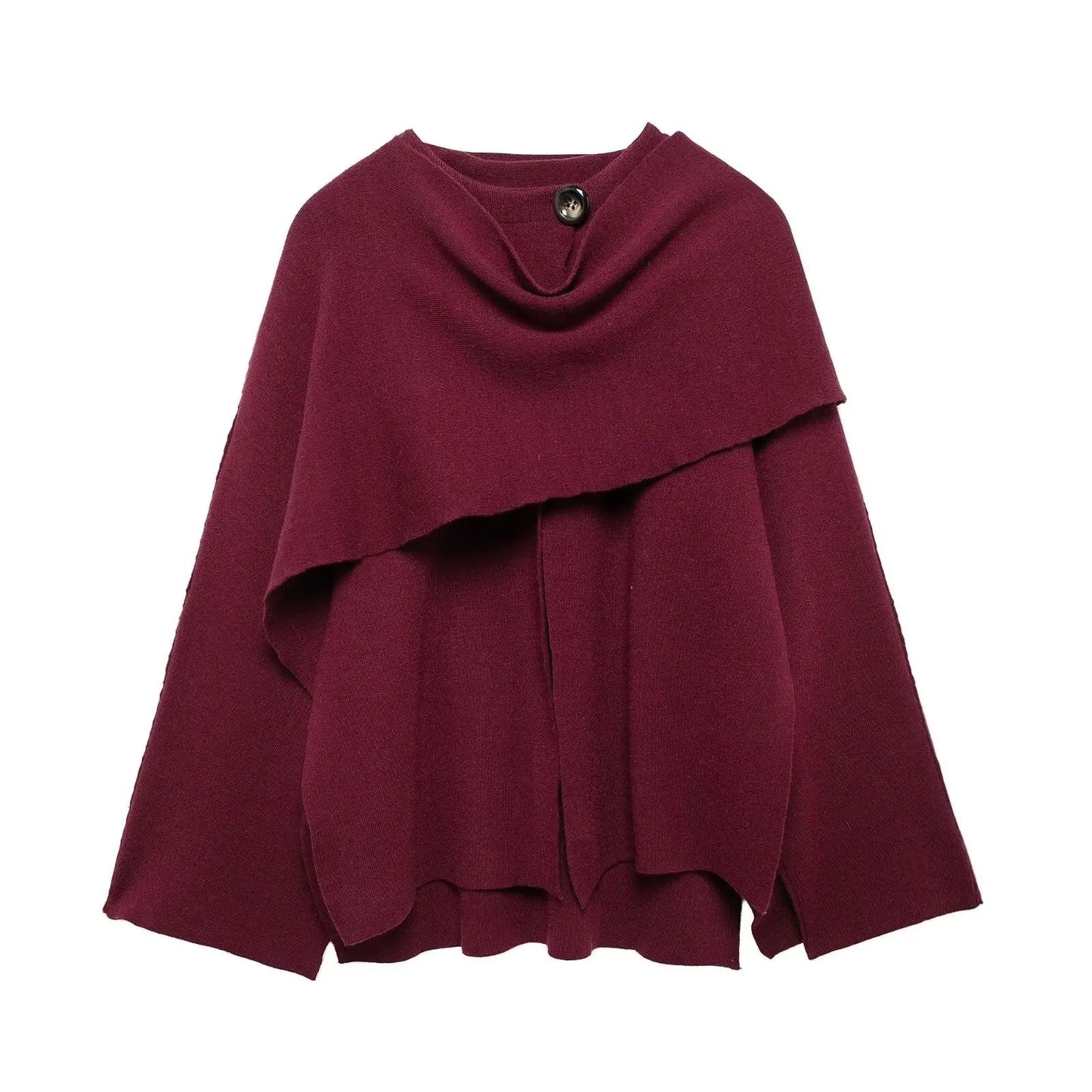 KROHN-E Damen Cape Mantel Offen Vorne Vielseitig Design