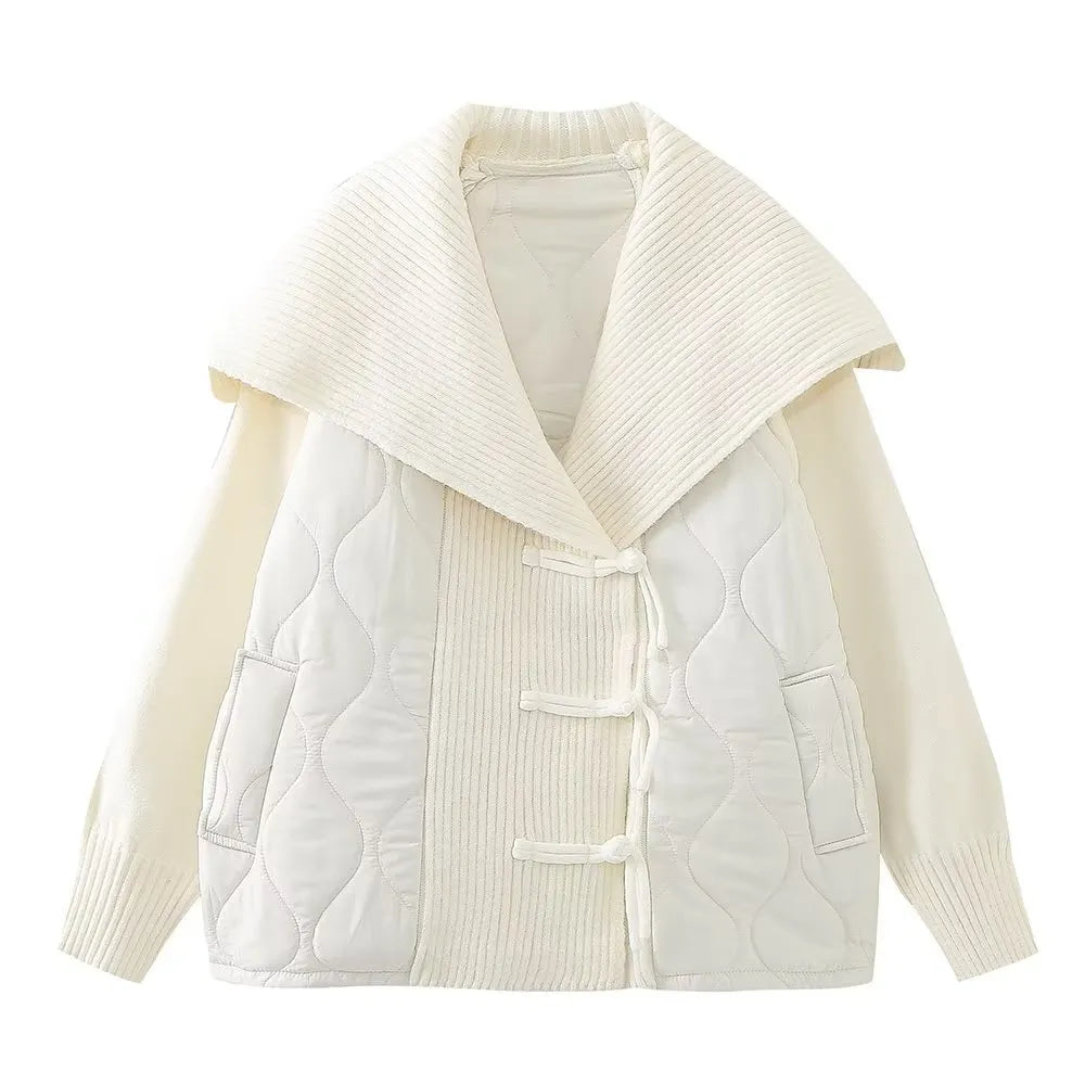 Krohn-e | Oversized Damenjacke mit Lässigem Marinekragen
