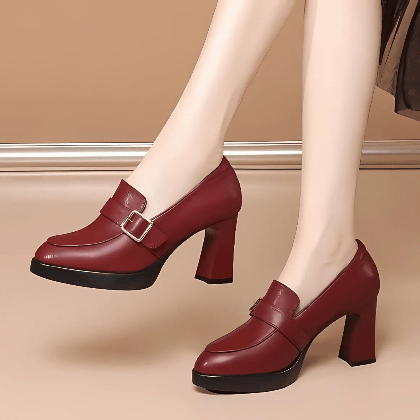 KROHN-E Damen Pumps Klassisch Schwarz Komfortabel Zeitlos Elegant