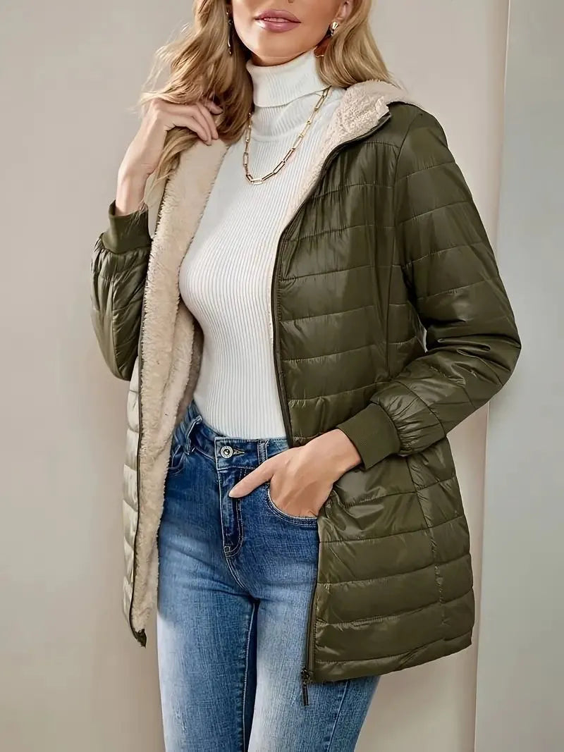 Krohn-e | Gepolsterte Jacke mit Fleece-Futter und Kapuze