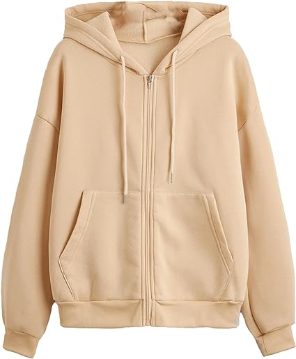 Modischer Damen-Kapuzenpullover mit Reißverschluss