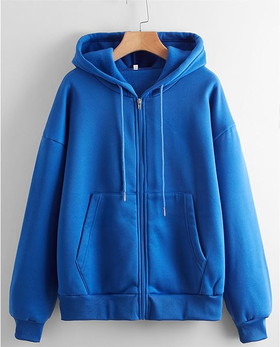 Modischer Damen-Kapuzenpullover mit Reißverschluss