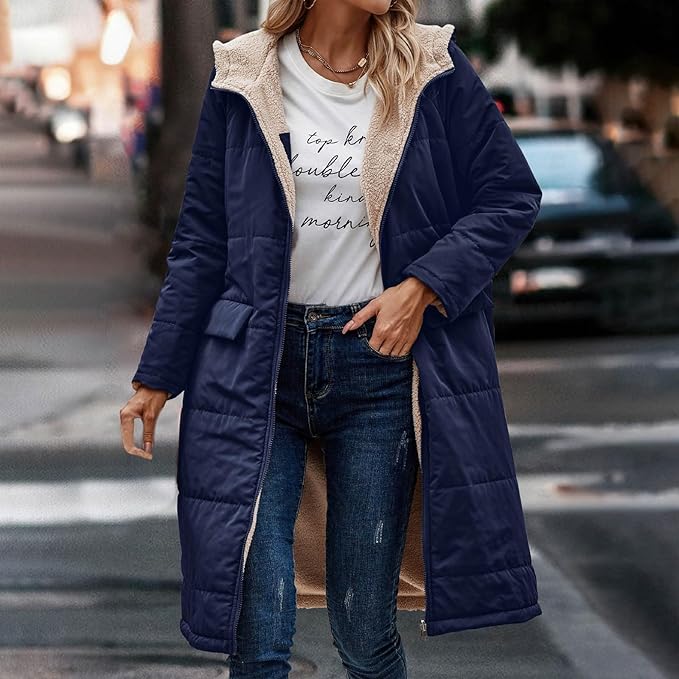 Krohn-e | Jack für Damen - halblanges Jacke mit Kapuze