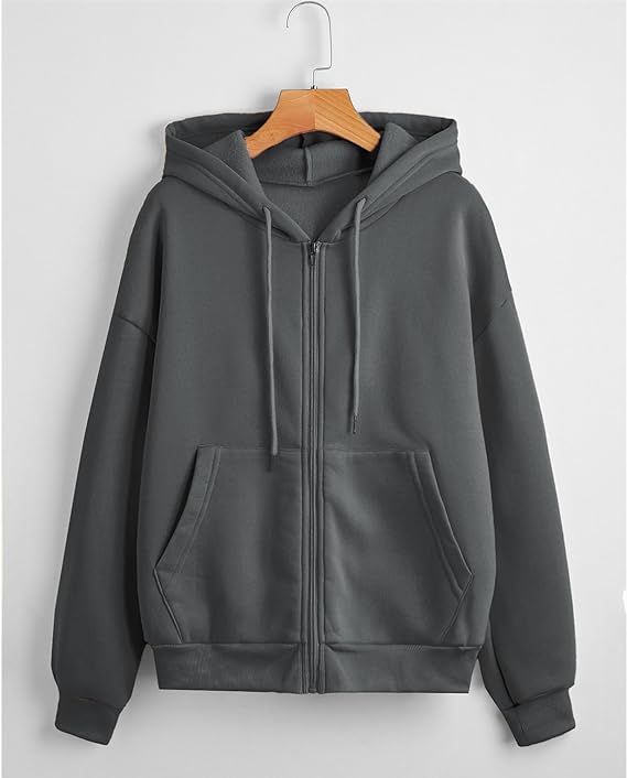 Modischer Damen-Kapuzenpullover mit Reißverschluss