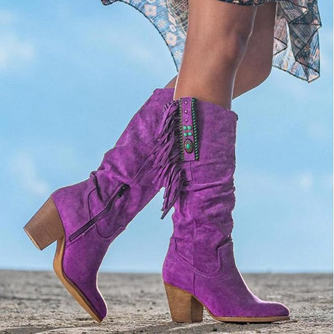 Krohn-e | Western Cowboy Stiefel mit Fransen