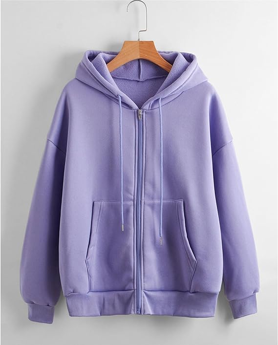 Modischer Damen-Kapuzenpullover mit Reißverschluss